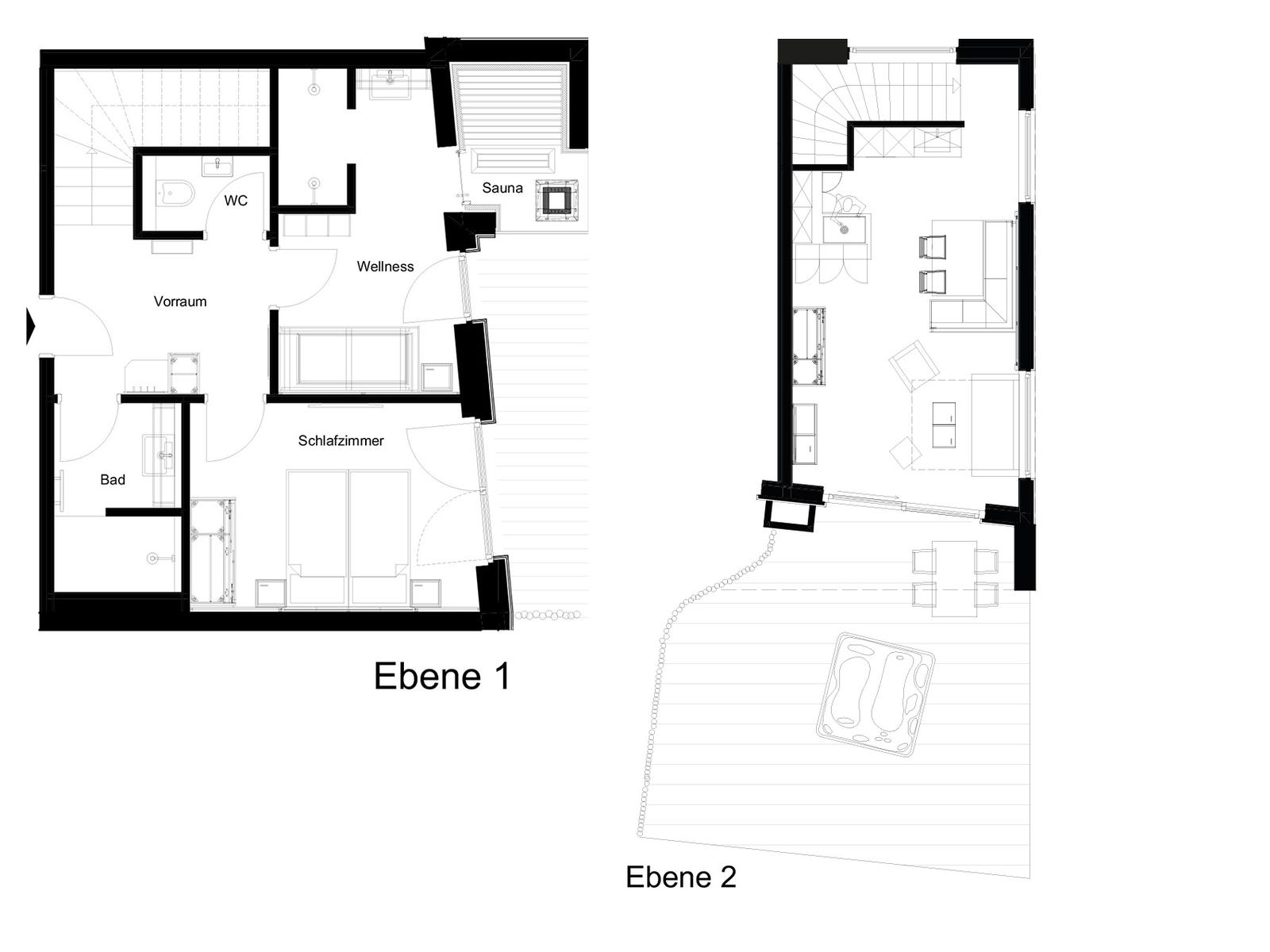 Liemers Lodge - Ebene 1 und Ebene 2