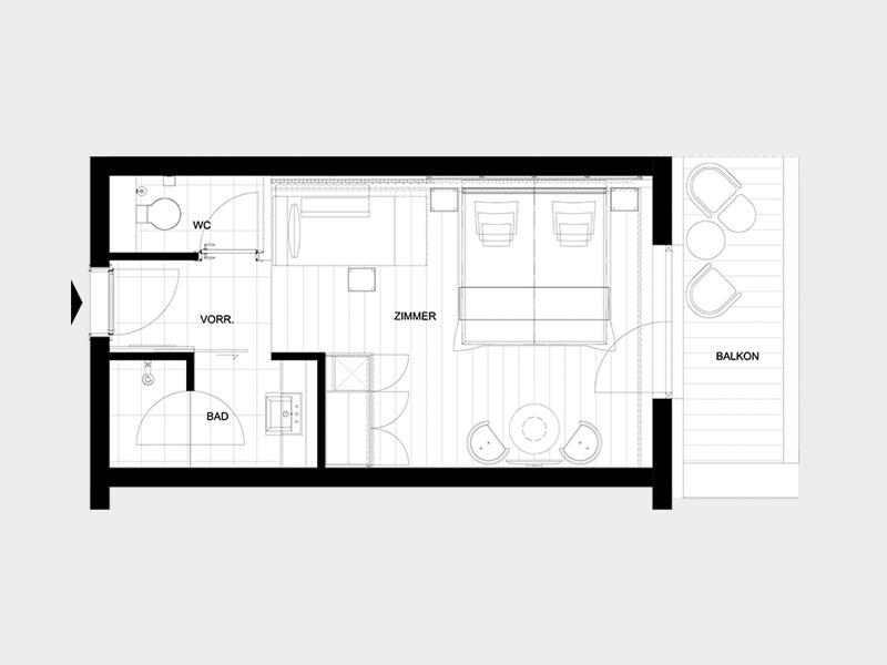 Floor plan of a Junior Suite